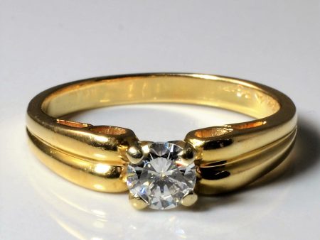 Yellow Gold Solitaire Diamond Ring | 0.37ct | SZ 6.5 | Online Hot Sale