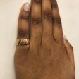 Yellow Gold Textured Wide Band | SZ 7 | Discount