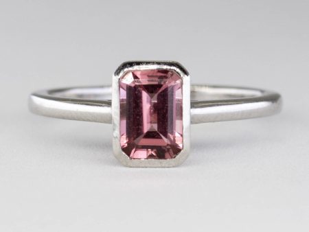 100 Ways  Bezel Set Pink Tourmaline Ring | 1.10ct | SZ 6.5 | Fashion