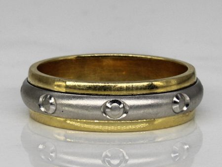 18k Two Tone Spinner Band | SZ 8.5 | on Sale