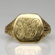 Yellow Gold  I.J.R.  Initial Ring | SZ 5.25 | Online Hot Sale