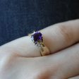 Amethyst & Diamond Twist Ring | 0.56ct, 0.04ctw | SZ 6.25 | Online Sale