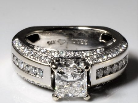 Canadian Princess Diamond Engagement Ring | 1.84ctw | SZ 5.5 | Discount