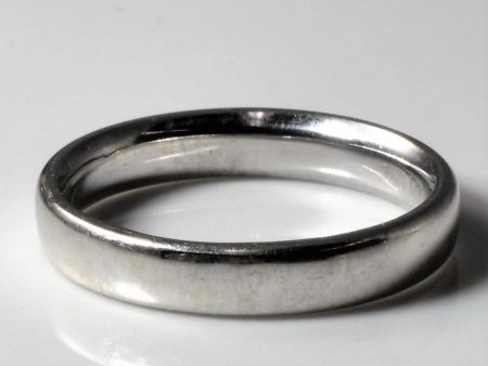 18k White Gold Flat Band | SZ 3 | Online now