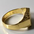 Yellow Gold Initial  M  Signet Ring | SZ 11.25 | Cheap