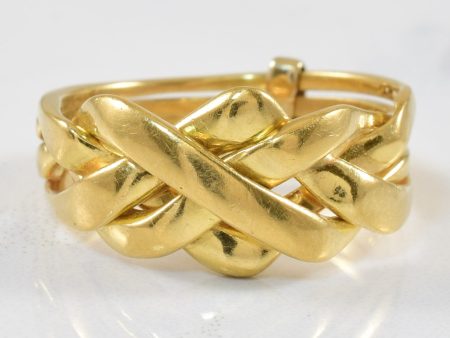 Yellow Gold Puzzle Ring | SZ 5.5 | Online Hot Sale