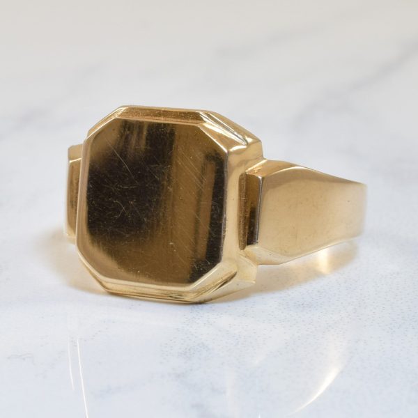 10k Yellow Gold Signet Ring | SZ 10.5 | Online Sale