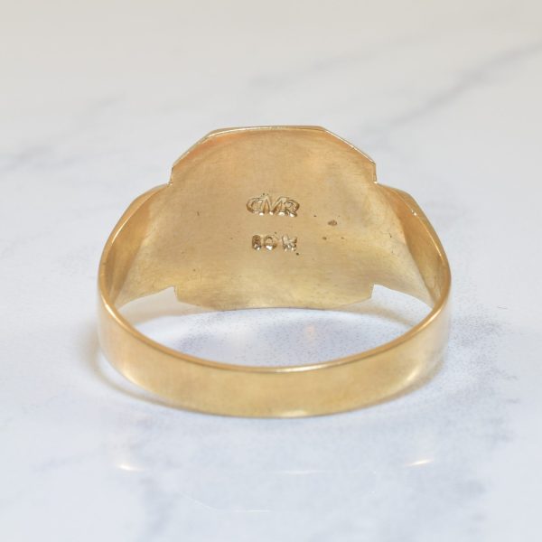 10k Yellow Gold Signet Ring | SZ 10.5 | Online Sale