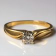 Yellow Gold Solitaire Diamond Ring | 0.28ct | SZ 7.5 | For Discount