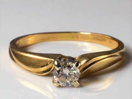 Yellow Gold Solitaire Diamond Ring | 0.28ct | SZ 7.5 | For Discount