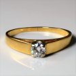 Yellow Gold Solitaire Diamond Ring | 0.21ct | SZ 6.25 | For Discount