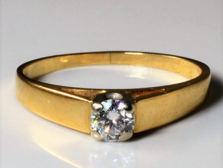 Yellow Gold Solitaire Diamond Ring | 0.21ct | SZ 6.25 | For Discount