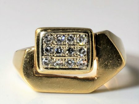 Abstract Diamond Grid Ring | 0.21ctw | SZ 8.75 | Fashion