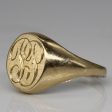 Yellow Gold Initial  P.P.  Signet Ring | SZ 6.5 | Hot on Sale