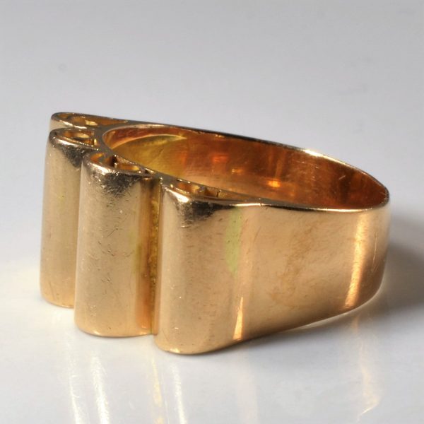 Yellow Gold Scroll Ring | SZ 7.25 | Hot on Sale