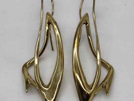 10k Yellow Gold Abstract Earrings | Online Sale