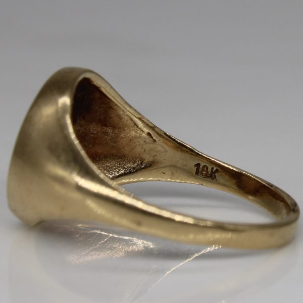 Yellow Gold Initial  P.P.  Signet Ring | SZ 6.5 | Hot on Sale