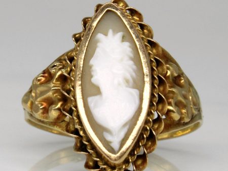 1930s Cameo Navette Ring | 1.10ct | SZ 8.75 | Online Sale