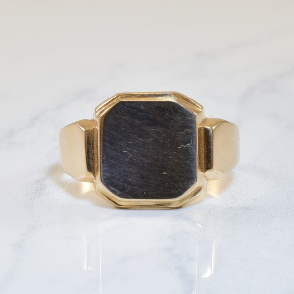 10k Yellow Gold Signet Ring | SZ 10.5 | Online Sale