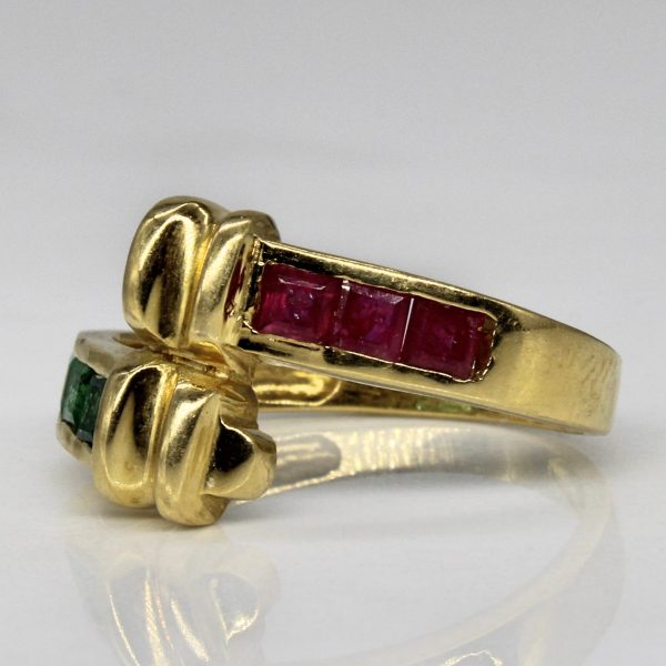 Ruby & Emerald Wrap Ring | 0.27ctw, 0.19ctw | SZ 5.25 | Online now