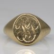 Yellow Gold Initial  P.P.  Signet Ring | SZ 6.5 | Hot on Sale